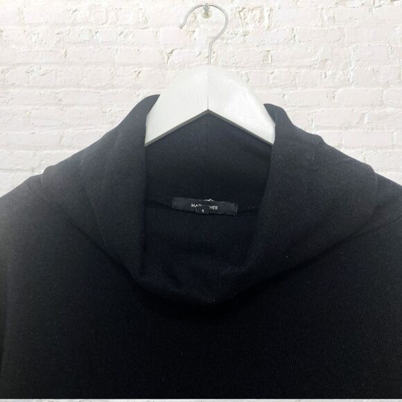 Maria Cher Sweater 1/US S Black Gray Colorblock Angora Wool Cowl Neck Argentina - Picture 5 of 16